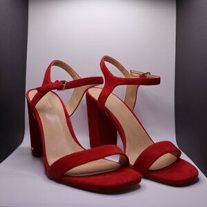 Michael Kors Red Heels Size 10 Medium Width EXCELLENT CONDITION 4 Inch Heel